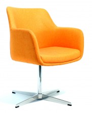 Venus Visitor Chair. Chrome 4 Star Base. Any Fabric Colour
